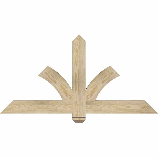 Ekena Millwork Redmond Rough Sawn Timber Gable Bracket, Douglas Fir, 48"W x 24"H x 2"D x 4"F, 12/12 Pitch GBW048X24X0204RED00RDF - main